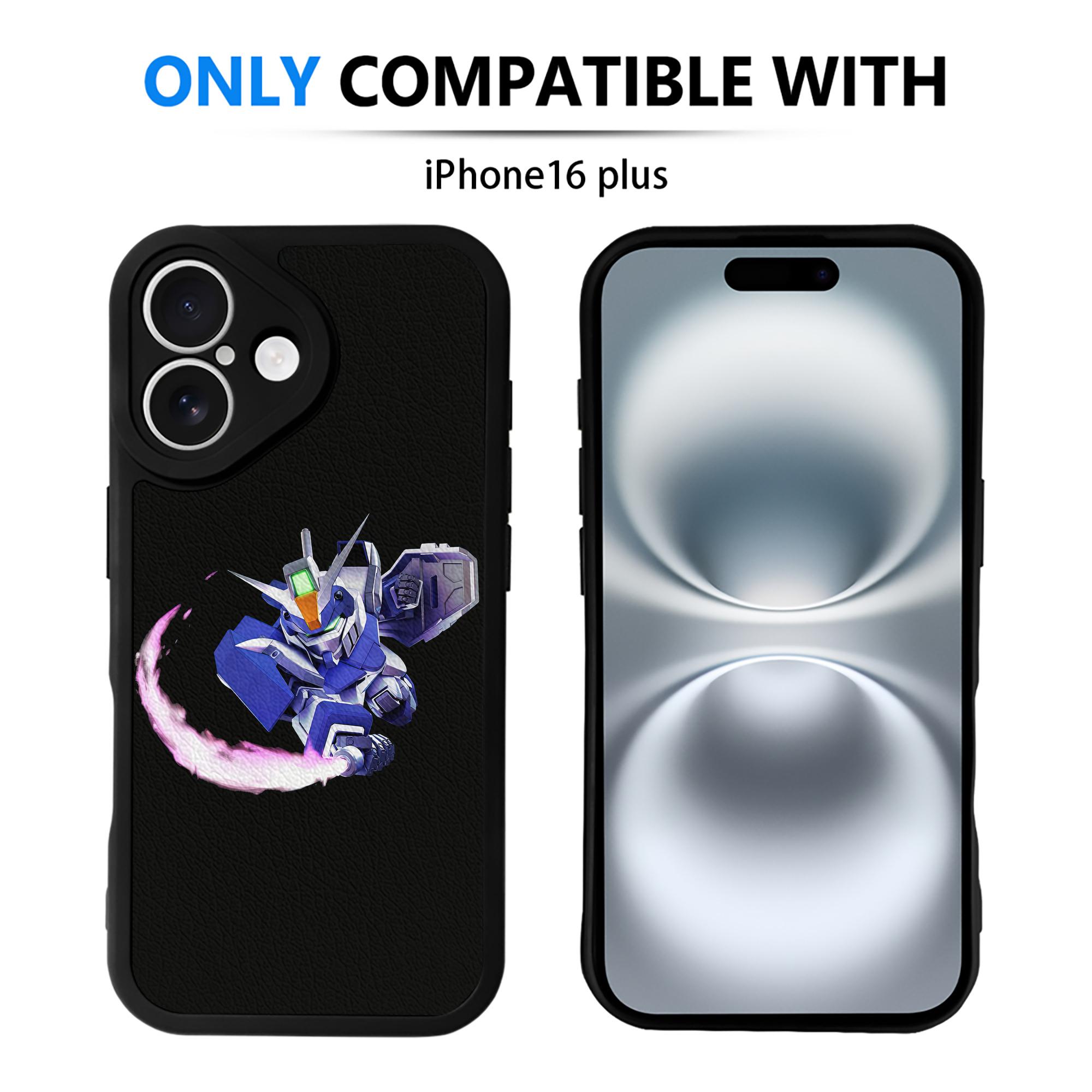 （画像用） 機動戦士ガンダム Mobile Suit Gundam 【iPhone 16シリーズ対応】シリコンスマホケース（レザー調） 材質：シリコン